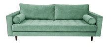 Scott  Aqua Velvet 3 Seater