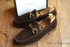 Gucci Brown Suede Silver Bit