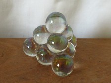 VINTAGE ANTIQUE CZECH HARRACH IRIDESCENT SOAP BUBBLE GLASS PAPERWEIGHT ORNAMENT