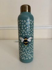 Fat Face Bee Design Reusable Water / Hot Drinks Bottle Green 500ml