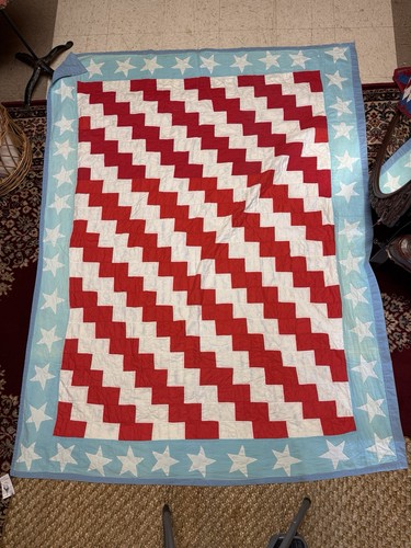 Handmade red white blue - white, &