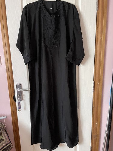 Black abaya saudi with centre - abaya,