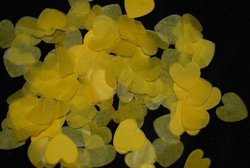 Yellow wedding confetti - confetti,
