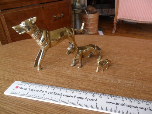 Vintage brass alsatian german - brass,