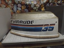 Evinrude outboard motor 2 cyl. electric start ONLY. GRP hood . 20-35 HP. Used.