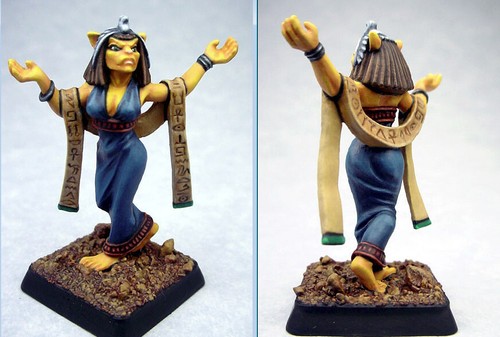 Painted priestess of - priestess, bast