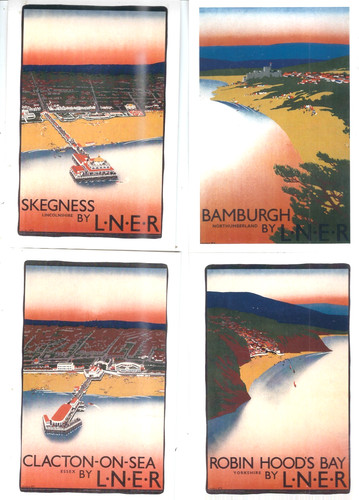 Railway poster 4 postcards - ,