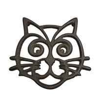 CAST IRON CAT FACE TRIVET, POT STAND , WORKTOP SAVER