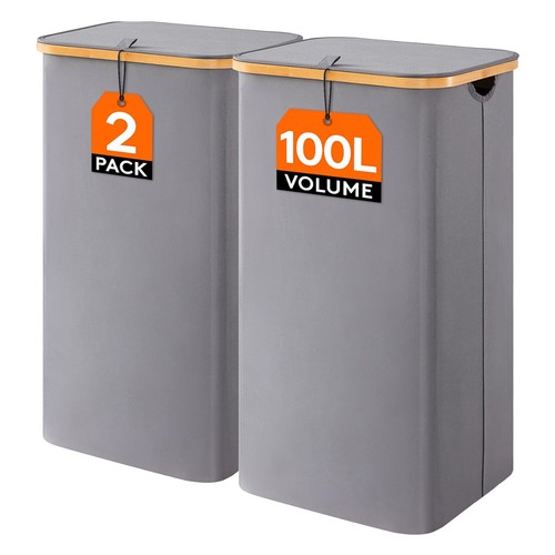 2pcs 100l laundry basket - 2pcs, with