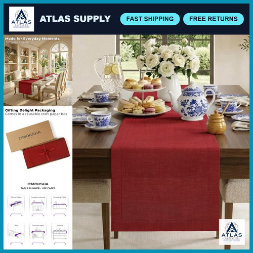 Extra long red linen - extra,