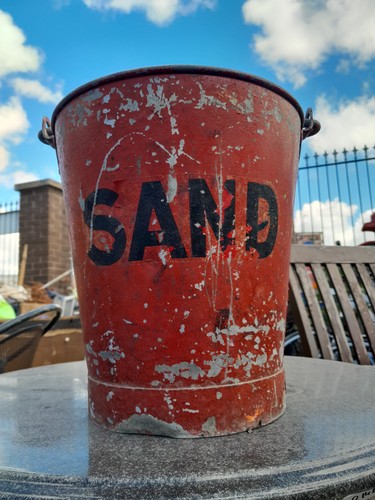 Vintage galvanised fire bucket - vintage,