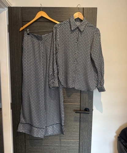 Zara navy white geometric - zara, navy/white