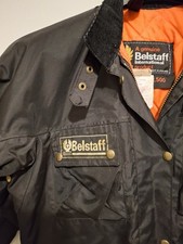 Belstaff TRIALMASTER XL500 Vintage Retro Nylon Ladies Jacket Black UK 10