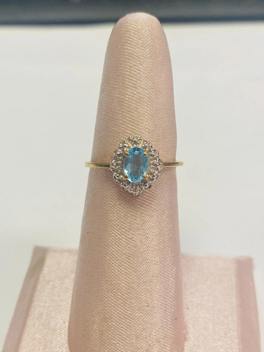 Aquamarine 10k gold vintage - 10k,