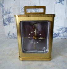 VINTAGE FRENCH JAZ ELECTRONIC CARRIAGE STYLE CLOCK