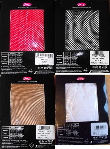 Silky scarlet fishnet tights - silky,