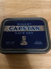 1950's Wills's Capstan Navy Cut. Vintage Tobacco Tin 