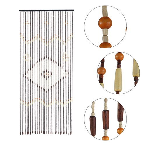 Natural wooden beaded - wooden,