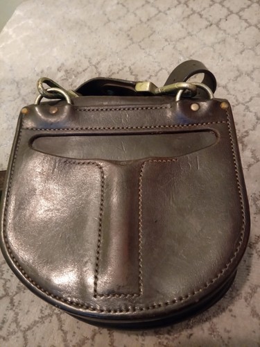 1960s bus driver leather bag