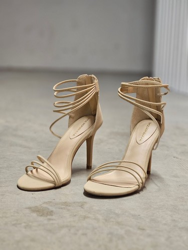 Strappy natural heeled - strappy,