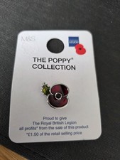 M&S metal  Enamel Tie Tac Pin