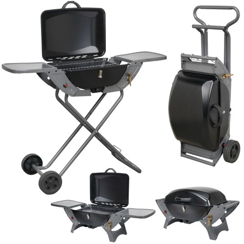 Folding gas barbecue - folding, combo
