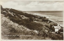 VINTAGE POSTCARD ESSEX FRINTON THE SANDS FROM THE SLOPES POSTED 1939 RP (#K8)
