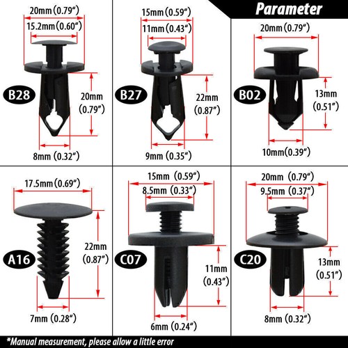 190pc assorted clips with - u,