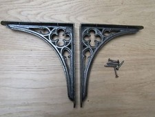 PAIR OF 7" GOTHIC cast iron