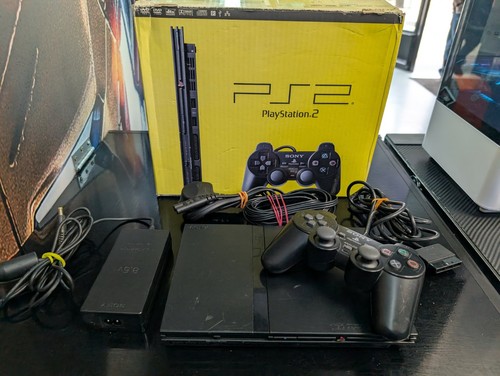 Ps2 slim black scph - slim,