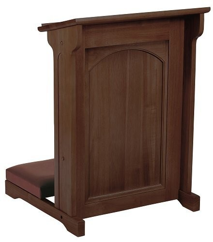 Abbey kneeler walnut stain - kneeler,
