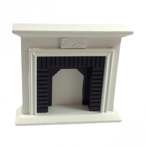 Dolls house white fireplace - house,