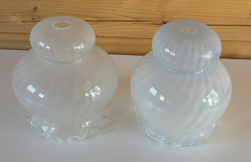 Pair vintage glass - pair,
