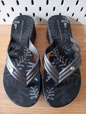 Ladies Platform Toe Post Sandals Ipanema Gisele Bundchen EUR 38 =UK 5 Black