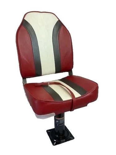 Red folding boat seat - red,