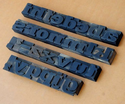 Alphabet letterpress - a-z,