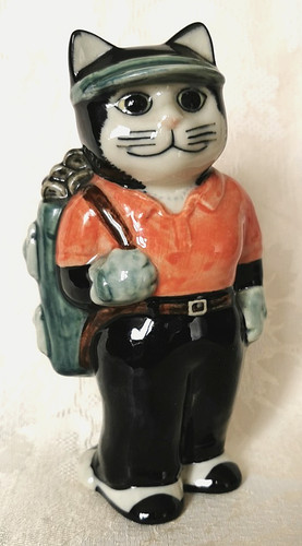 Quail ceramics moggie cat - quail, /