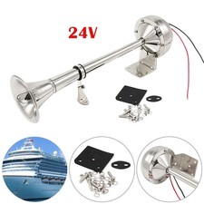 24V Single Trumpet Horn Marine Truck Boat Air Horn 125dB Electric Air Horns