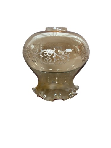 Victorian amber glass lamp - victorian,