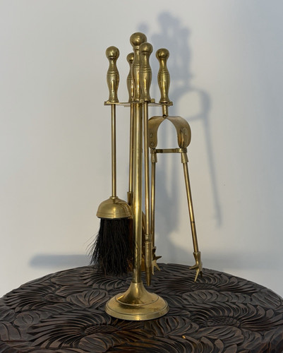 Vintage brass fireside