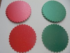 20 X  CARD SCALLOPED DIE CUT