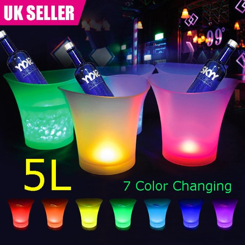 Led ice bucket dining - bucket, bar