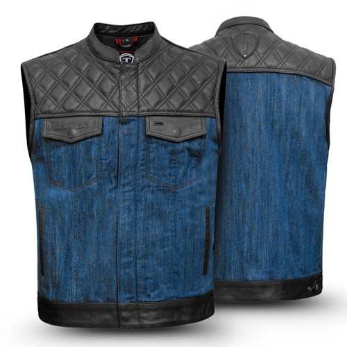 Leather waistcoat men - leather, men’s