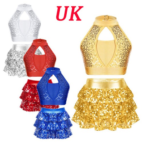 Girls dance outfits 2piece - uk,