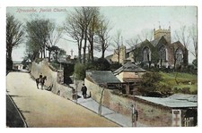 Ilfracombe people horserider etc 1904 p/m Parish Church I Clark postcard Devon