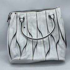 Large White Leather Tote
