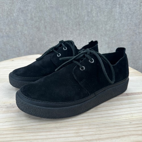 Clarks black suede lace - clarks, up