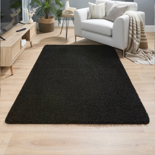 Rug black various - my,