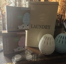 Eco Egg Laundry Egg X2 Refills, Machine Cleaner And Storage Tin 