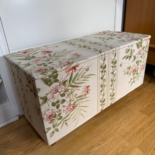 Vintage wooden storage ottoman - storage,